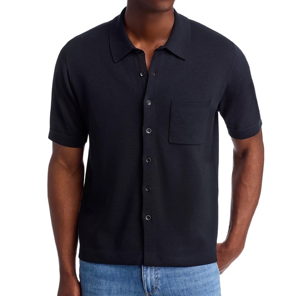 RAG & BONE Men’s Refined Knit Dalton Shirt Black Size M L
